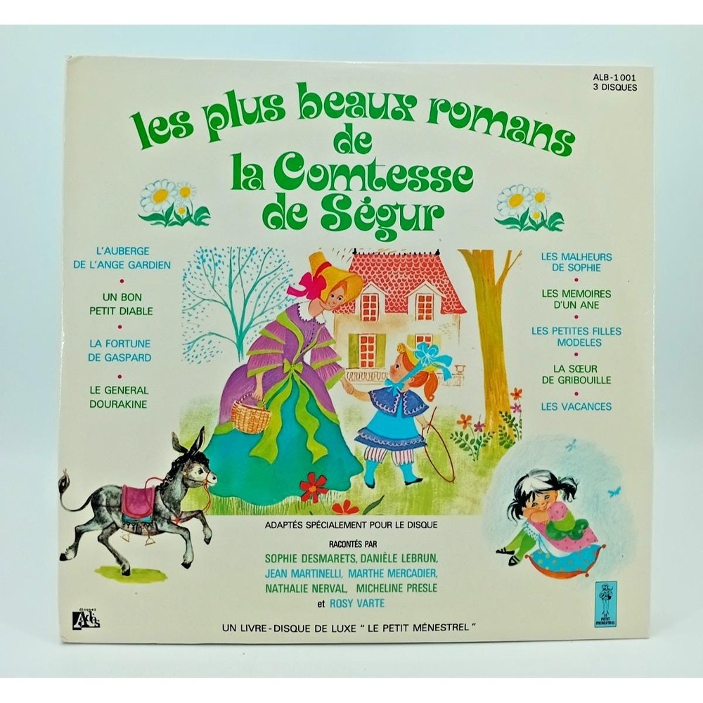 Comtesse de Ségur – Les Plus Beaux Romans – 3 Vinyl & Book Set –‎ Vintage VG+